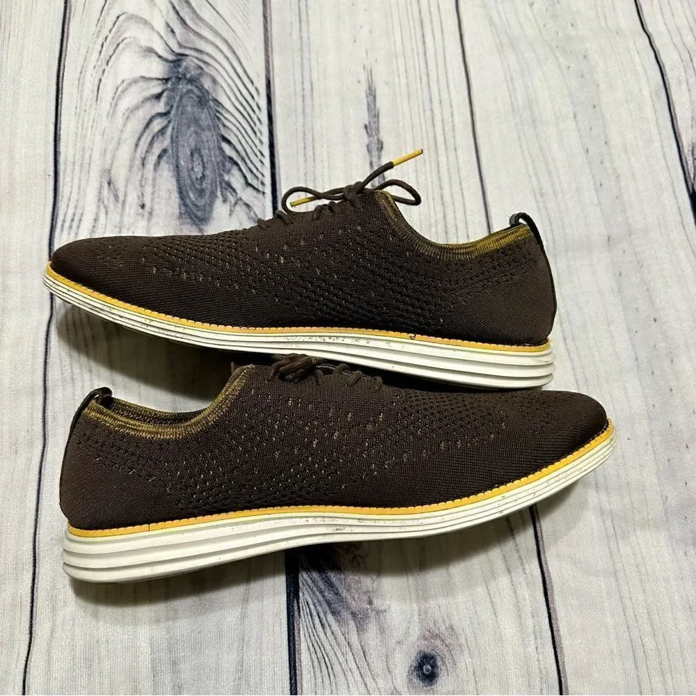 Cole Haan Shoes Men 13 M OriginalGrand‎ Oxford Plain Toe Gray Stitchlite